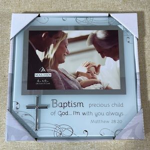 NEW Malden baptism picture frame 4x6